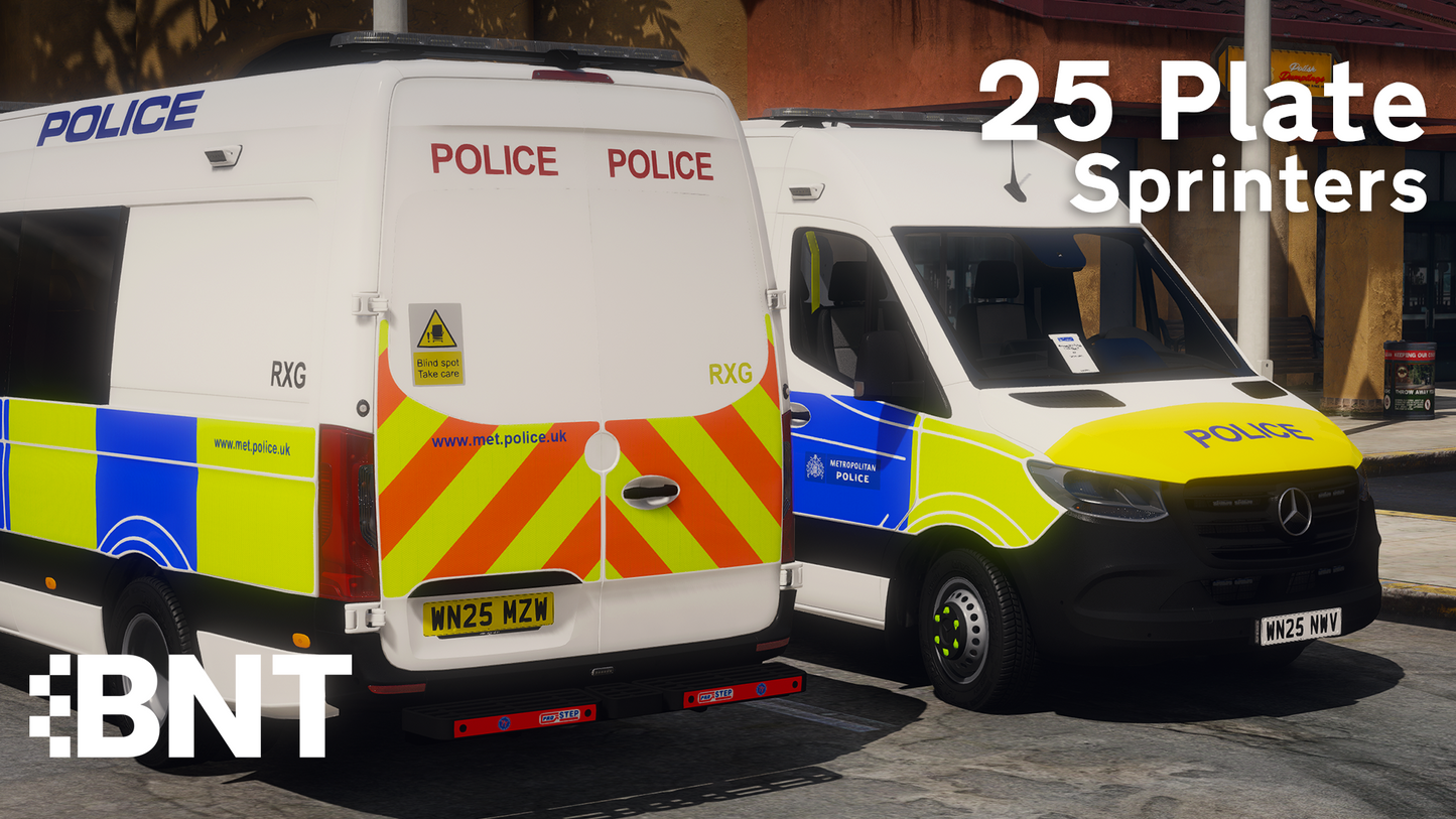 Met Police 25 Plate Sprinters